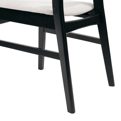 Mid Century Dining Chairs With Cushioned Seats And Wood Frame (Set of 2)