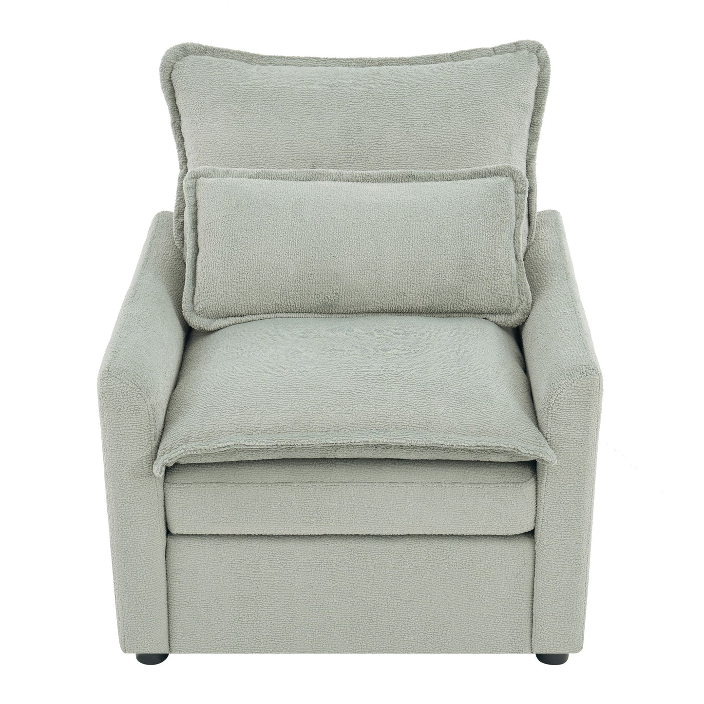 Modern Single Seat Accent Chair With Side Storage Pockets