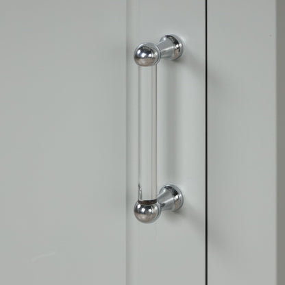 Tall Freestanding Bathroom Storage Cabinet With 2 Drawers And Adjustable Shelf