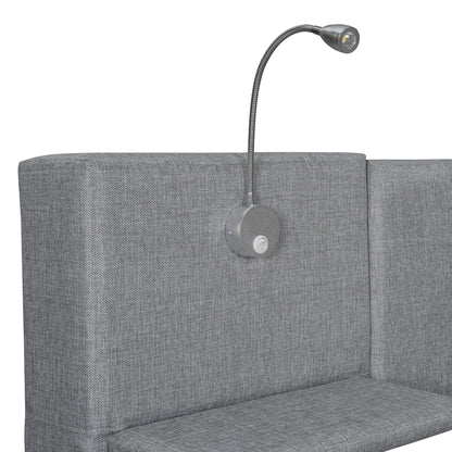 Upholstered Platform Bed With Reading Lights, Drawers, Trundle And Shelves