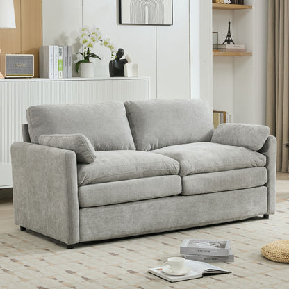 Cozy Upholstered Cushion Loveseat Sofa For Living Room