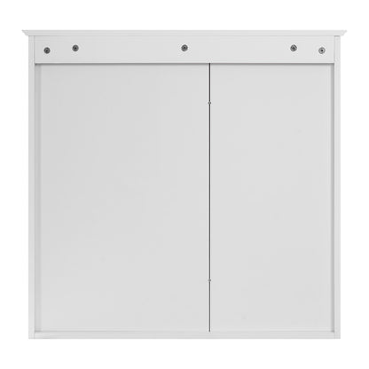 2 In 1 Wall-Mounted Mirror Cabinet With Adjustable Shelves, Soft-Close Doors, High-Definition Mirror & Storage