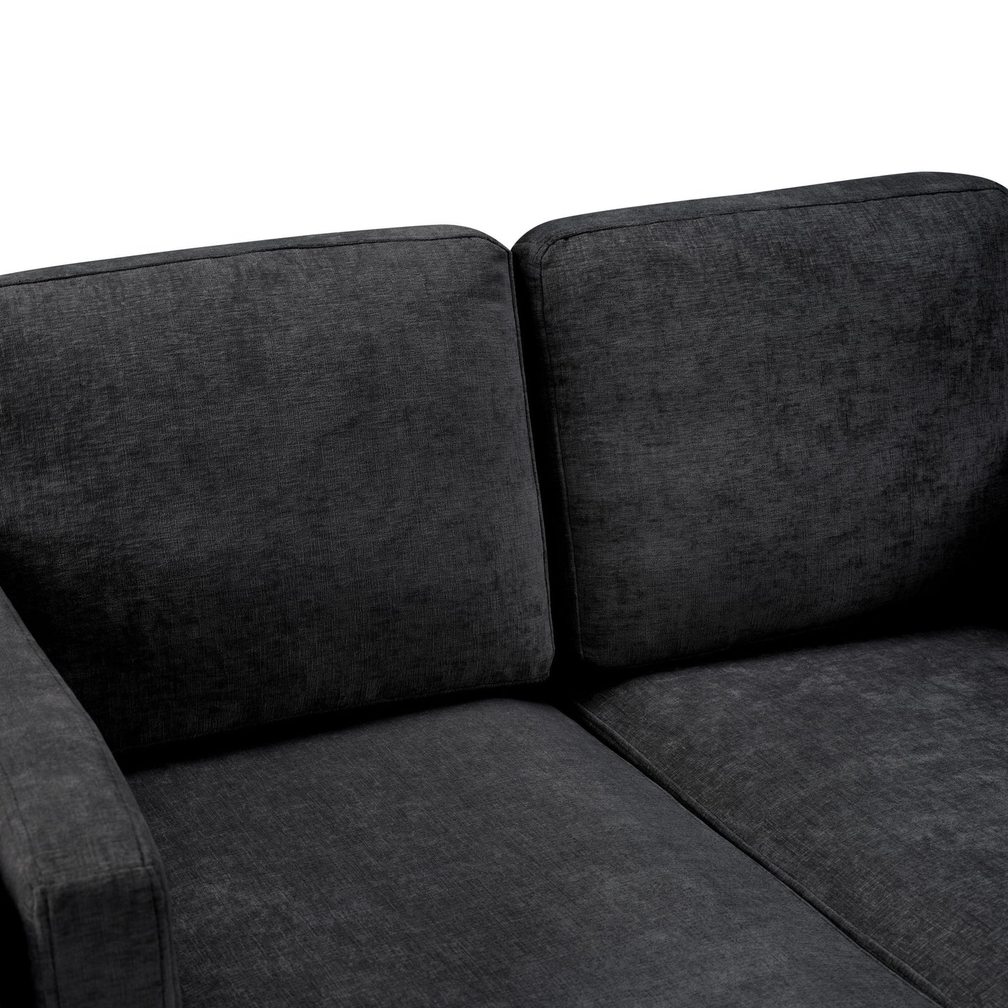 Chaise Lounge Sofa Bed With Dual Layer Armrests For Living Room