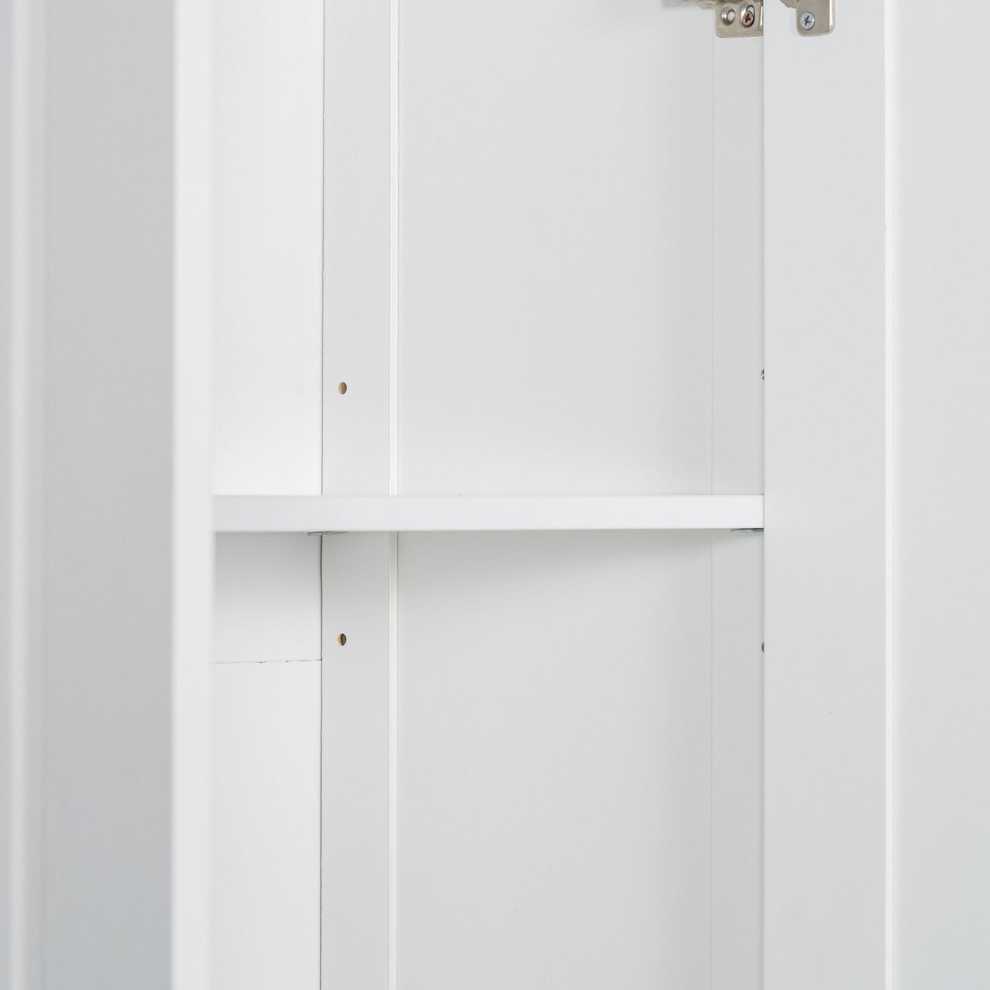 Storage Cabinet With Adjustable Shelves, 2 Doors, Rectangle Design For Bathroom