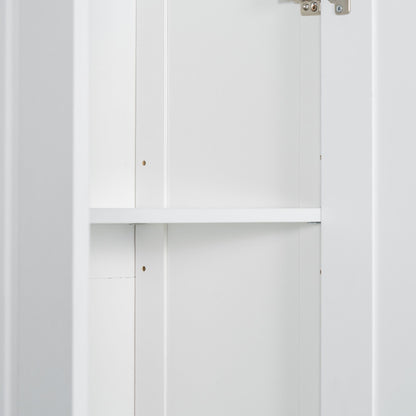 Storage Cabinet With Adjustable Shelves, 2 Doors, Rectangle Design For Bathroom