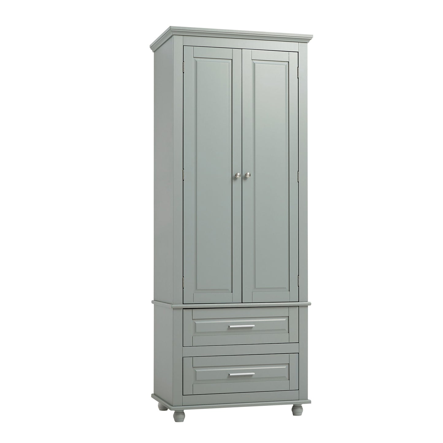 Tall Storage Cabinet With 2 Drawers For Bathroom
