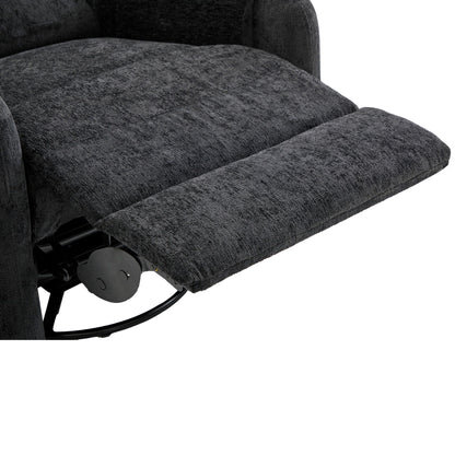 Manual Recliner Massage Chair With Swivel Rocker, 8 Massage Modes, Side Storage Pocket