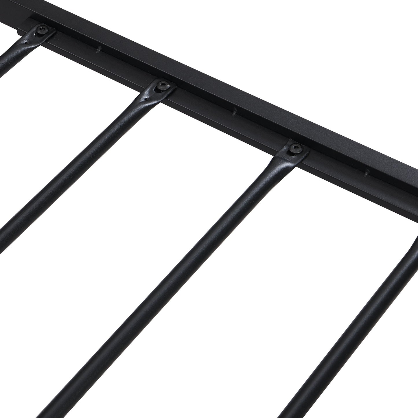 Platform Bed Frame With Wooden Headboard And Footboard, USB Liner