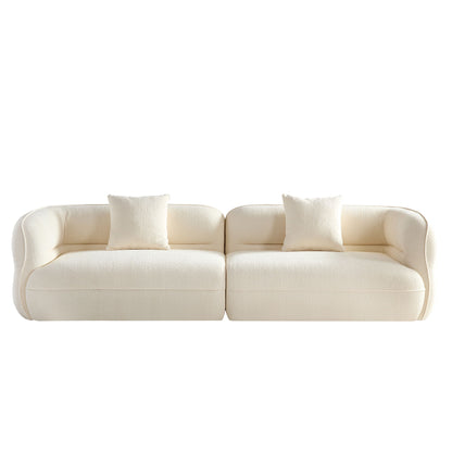 Sectional Sofa With Durable Fabric, Solid Wood Frame, And High Density Sponge Fill