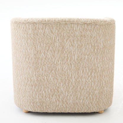 Arm Lounge Chair With Removable Seat Cushion - Light Brown