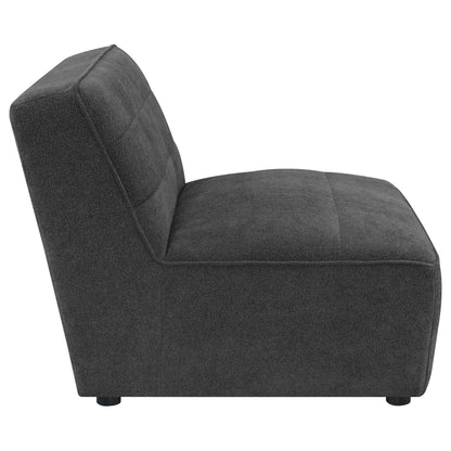 Ortega - Upholstered Armless Chair - Charcoal