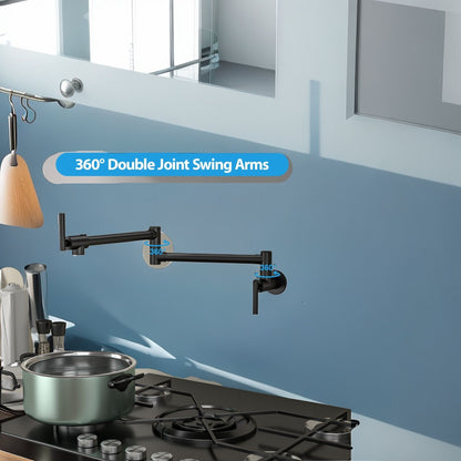 Modern Design Wall Mount Pot Filler Faucet Folding Stretchable