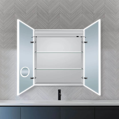 Dhalia LED Bathroom Medicine Cabinet with Defogger and Internal 3X Makeup Mirror - Available in 6 Sizes