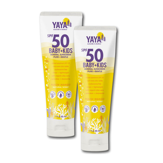 Baby + Kids SPF 50 Mineral Sunscreen lotions, 2 pack, 3 fl oz ea