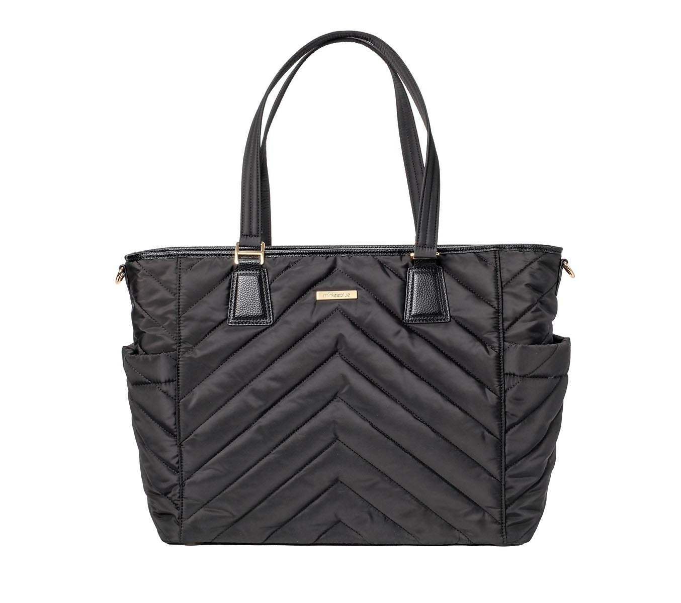 MinkeeBlue Puffer Ella Tote with Lunch & Shoe Bag