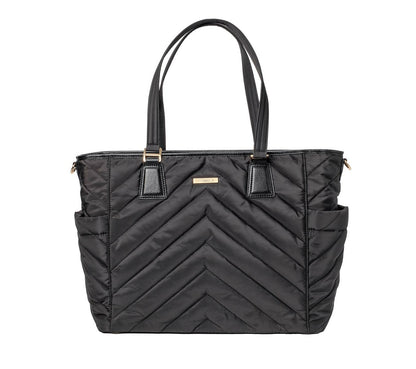 MinkeeBlue Puffer Ella Tote with Lunch & Shoe Bag