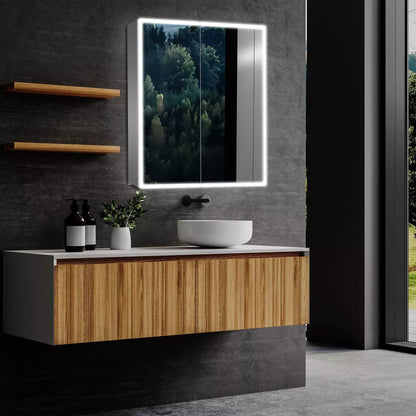 Dhalia LED Bathroom Medicine Cabinet with Defogger and Internal 3X Makeup Mirror - Available in 6 Sizes