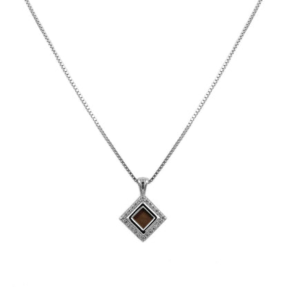 Bond Necklace - Sterling Silver with White CZ