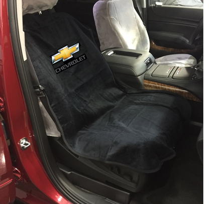Seat Armour SA100CHVB Black 'Chevrolet' Seat Protector Towel