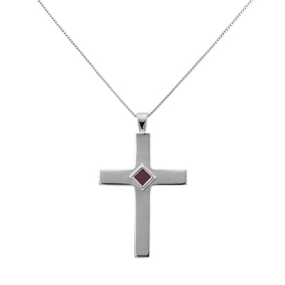 Classic Cross Necklace - Sterling Silver
