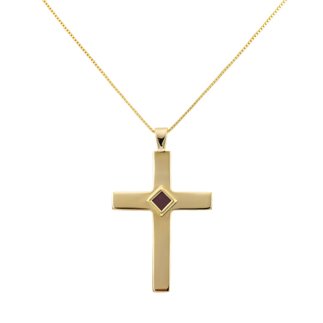 Classic Cross Necklace - Sterling Silver Gold Plated
