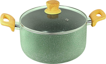Blaze Granite Nonstick Cookware Green 12 Piece Set