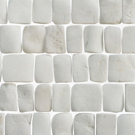 Canine White Natural Stone Mosaic Wall & Floor Tile