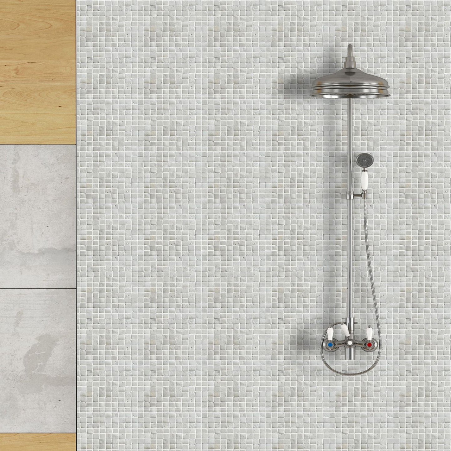 Molar 3 White Natural Stone Mosaic Wall & Floor Tile