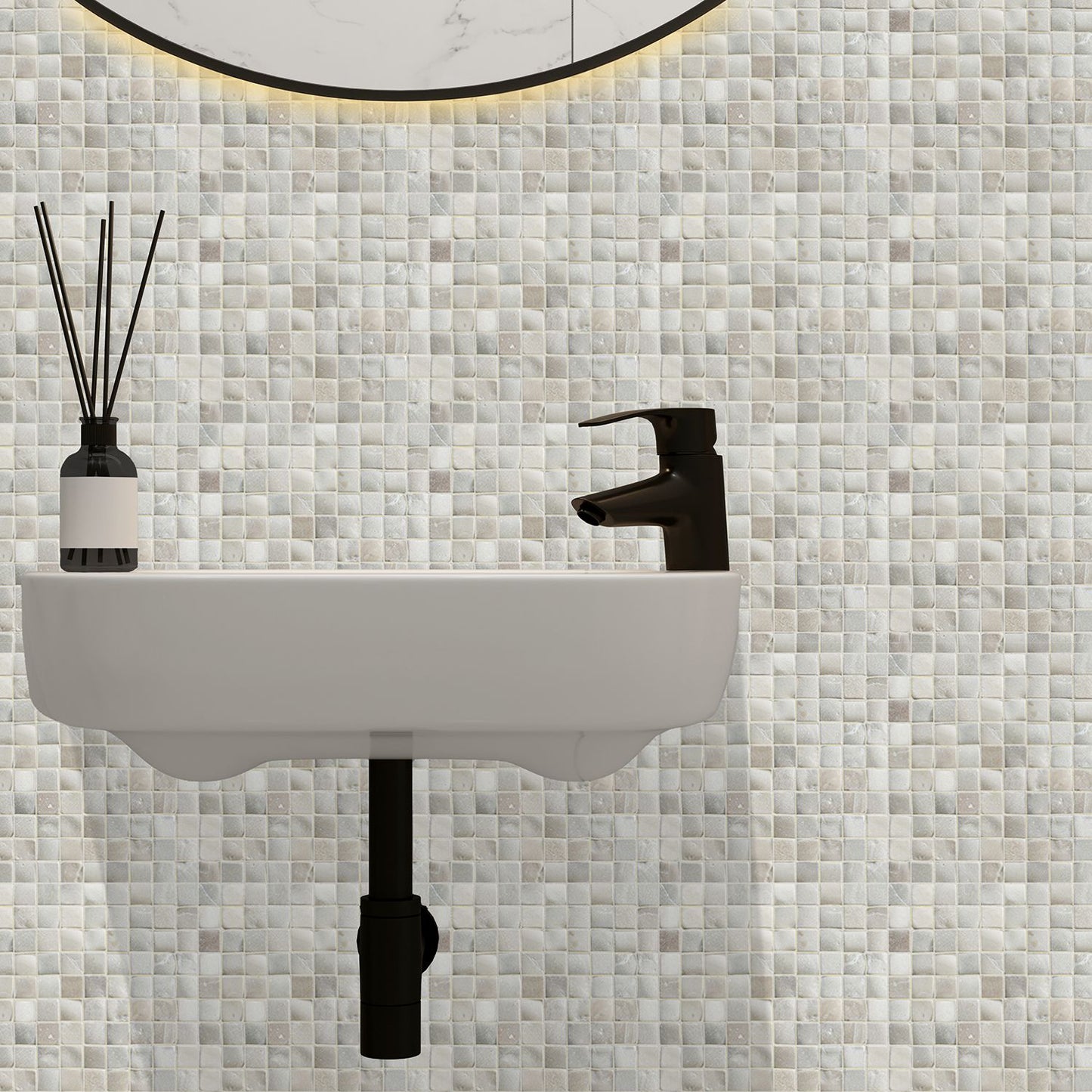 Molar 3 Tan Natural Stone Mosaic Wall & Floor Tile