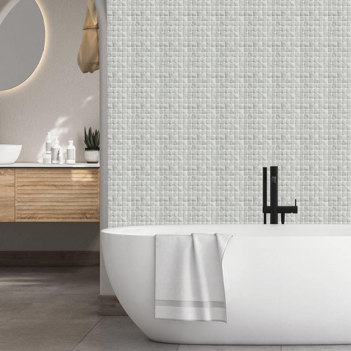 Molar 5 White Natural Stone Mosaic Wall & Floor Tile