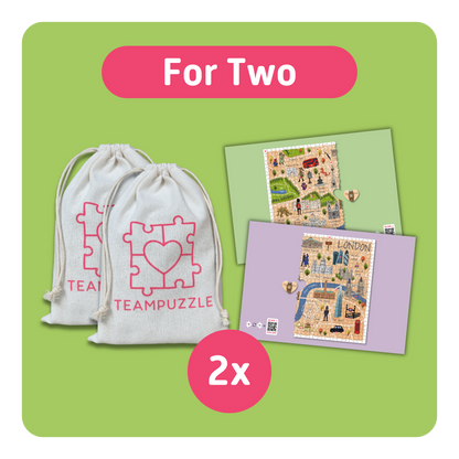 TEAMPUZZLE FOR TWO: London – 1,000-Piece Couple's Jigsaw Puzzle – Includes Scan & Explore – Ages 12+