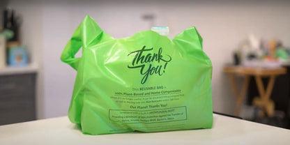*Antimicrobial* PlasTechFree Reusable Carry Bags - 100% Home Compostable/Plant-based (200ct)
