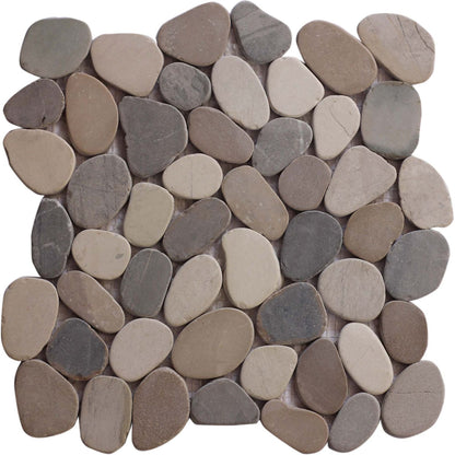 Mix Blend Sliced Pebble Mosaic Wall & Floor Tile