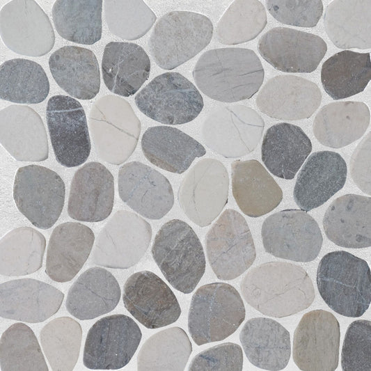 Cloud Sliced Pebble Mosaic Wall & Floor Tile
