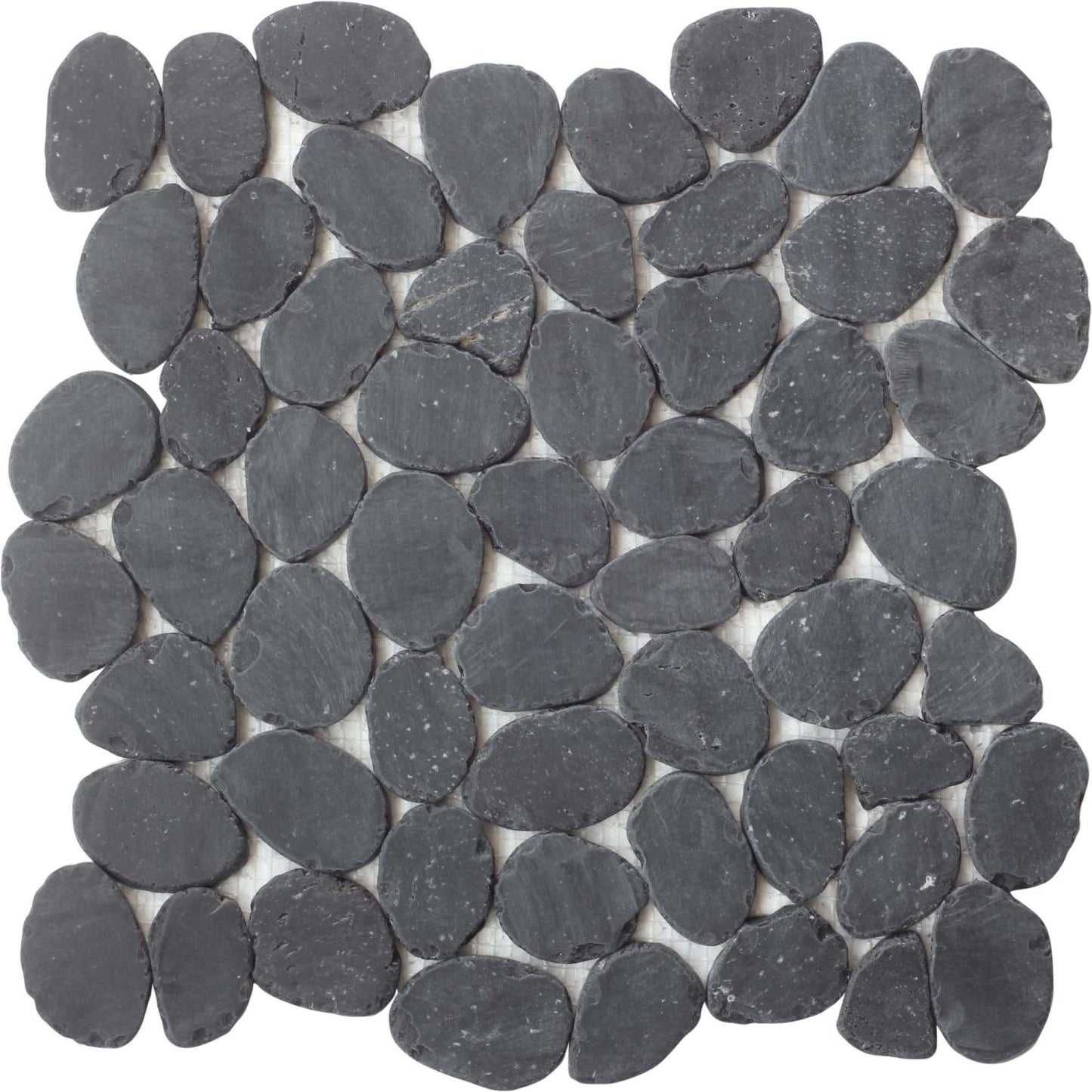 Charcoal Sliced Pebble Mosaic Wall & Floor Tile ( $12.24/sq.ft)