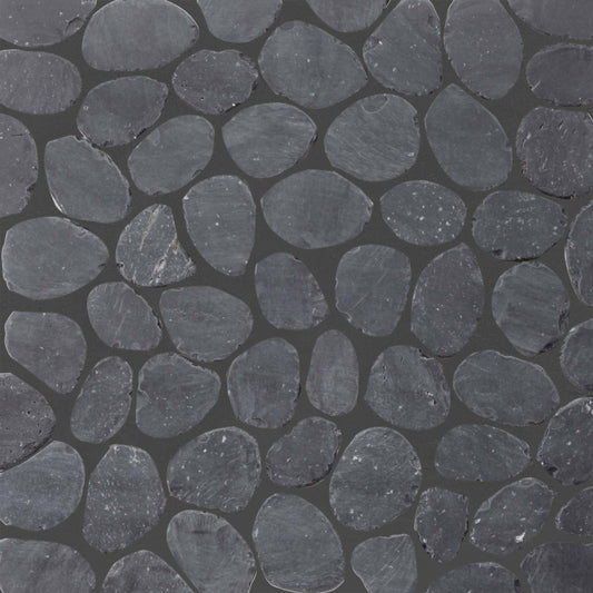 Charcoal Sliced Pebble Mosaic Wall & Floor Tile ( $12.24/sq.ft)