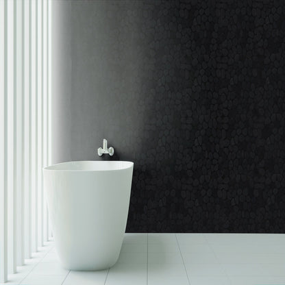 Charcoal Sliced Pebble Mosaic Wall & Floor Tile ( $12.24/sq.ft)