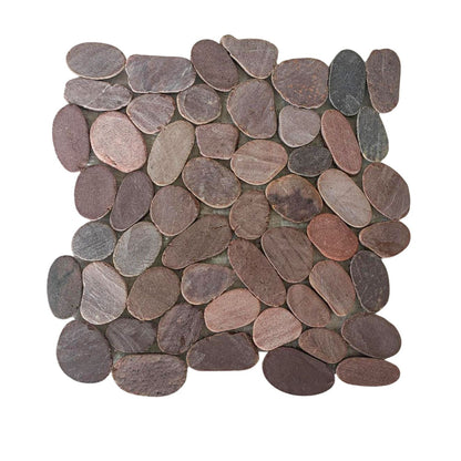 Choco Sliced Pebble Mosaic Wall & Floor Tile ( $17.65/sq.ft)