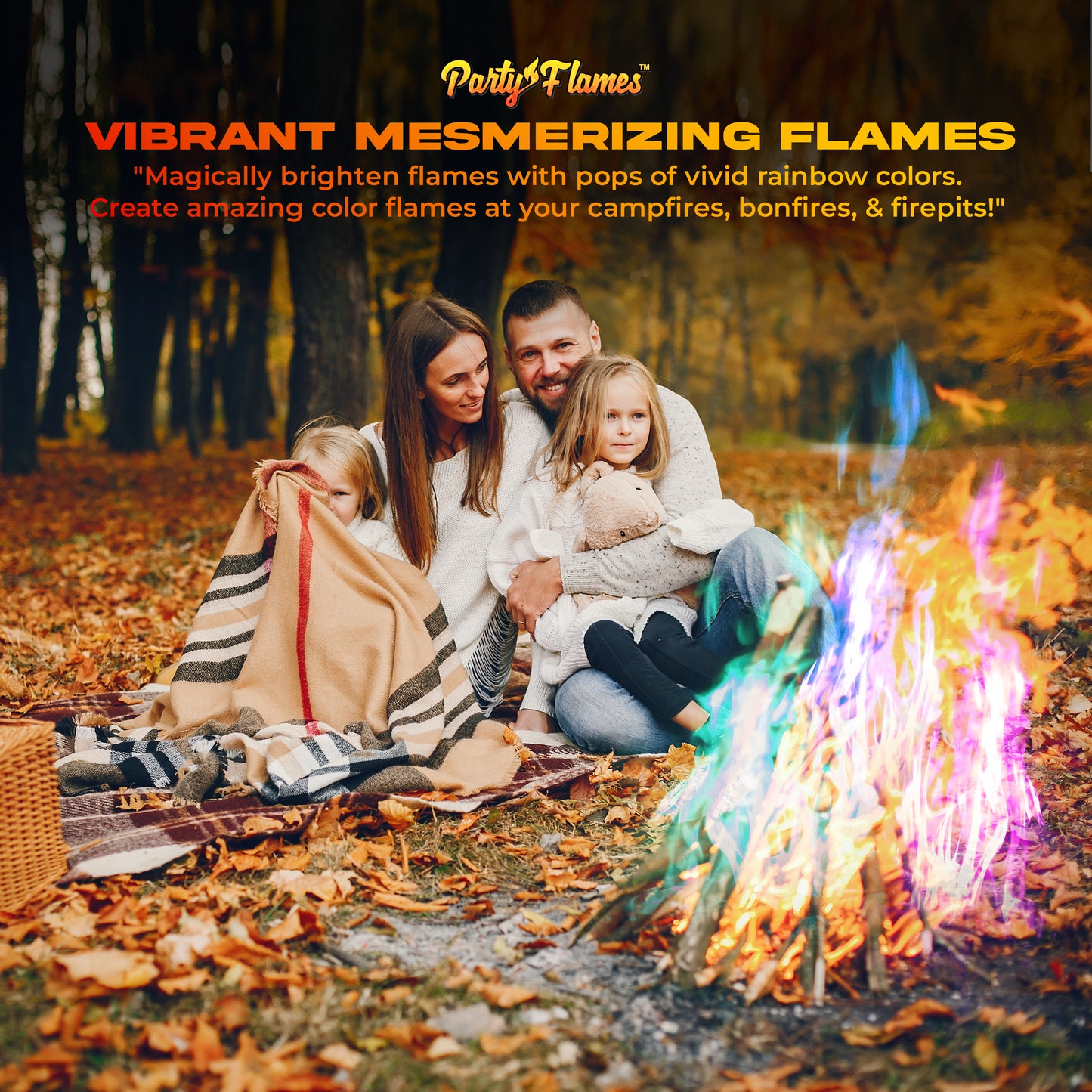 Fire Color Changing Packets Fire Pit (50 Pack) - Perfect For Any Campfire, Bonfire, Fire Pits & Outdoor Fireplaces