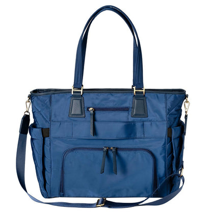 MinkeeBlue Puffer Ella Tote with Lunch & Shoe Bag
