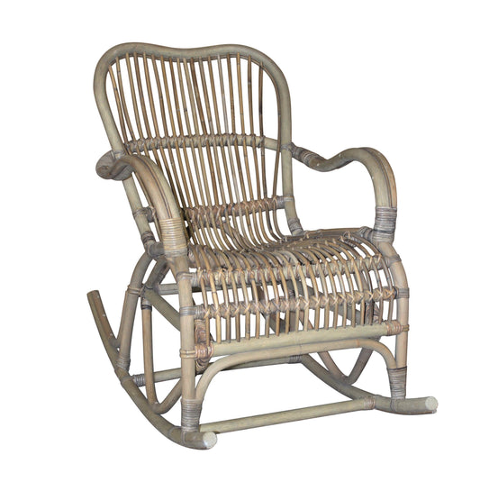 Key Island Rattan Rocker, gray