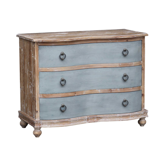 Madelyn 3 Drawer Chest, driftwood/seasalt blue