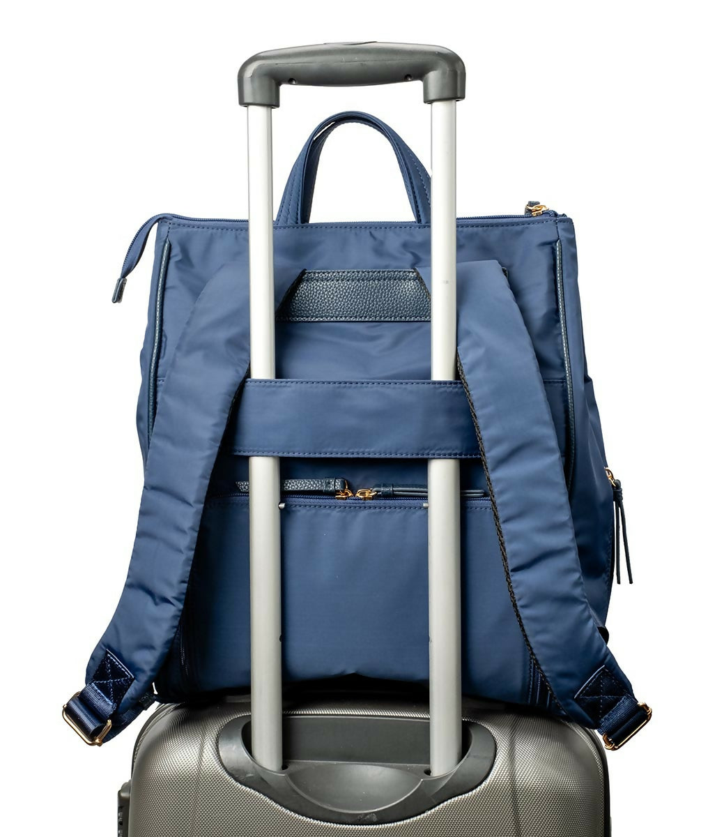 MinkeeBlue Puffer Amber Backpack with Lunch & Shoe Bag