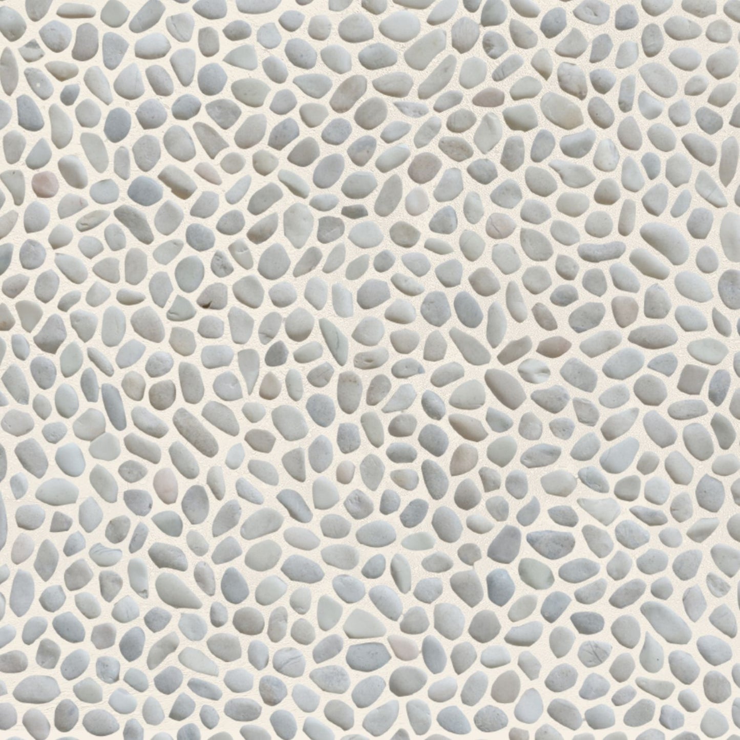 Mini White Pebble Natural Stone Mosaic Wall & Floor Tile