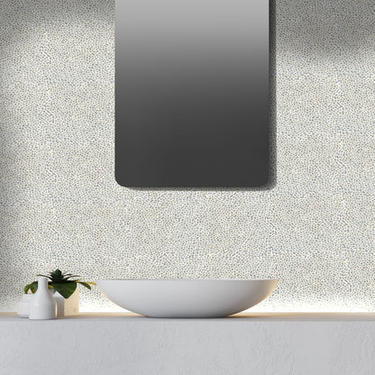 Mini White Pebble Natural Stone Mosaic Wall & Floor Tile