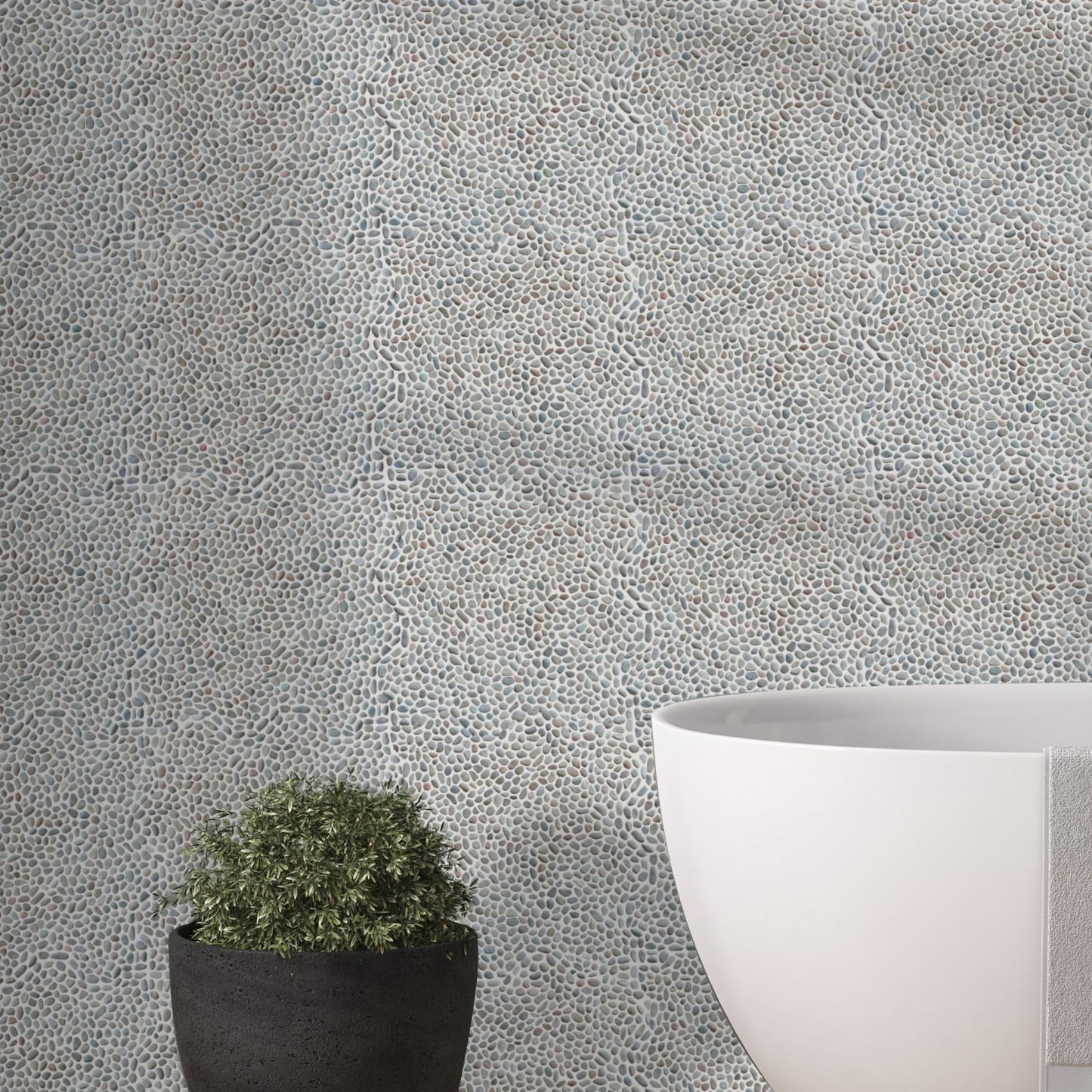 Mini Green Pebble Natural Stone Mosaic Wall & Floor Tile