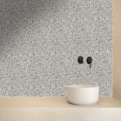 Mini White Green Pebble Natural Stone Mosaic Wall & Floor Tile