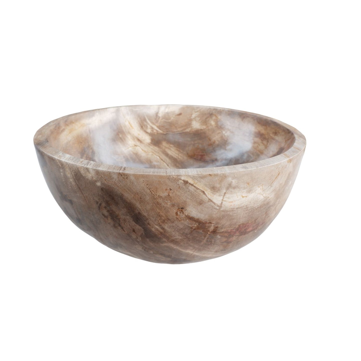 ECLIPSE Petrified Wood Stone Vessel Bathroom Sink