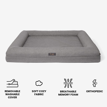 Memory Foam Orthopedic Dog Bed - Large/Gray