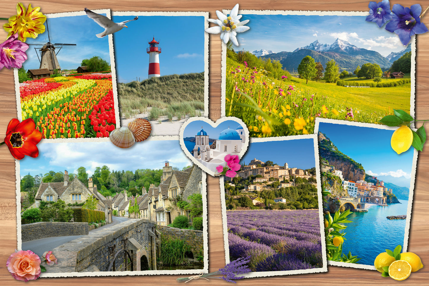 TEAMPUZZLE FOR SENIORS: Dream Destinations – 194-Piece Senior Jigsaw Puzzle – Large & Small Puzzle Pieces – Ages 12–99
